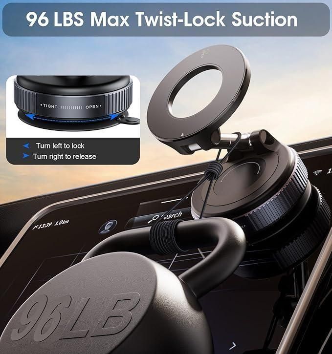 Bhaushop MagPro™ – Foldable Magnetic Vacuum Phone Holder
