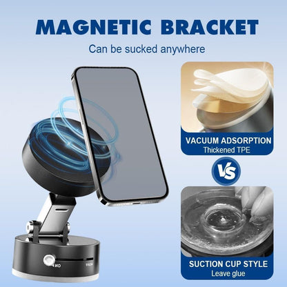 Bhaushop™ Vacuum Magnetic Suction Phone Holder – 360° Rotating Car Mount